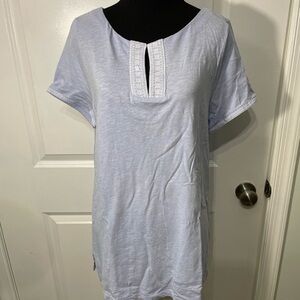 Talbots Light Blue Women's Top Blouse Size Large CB-AM